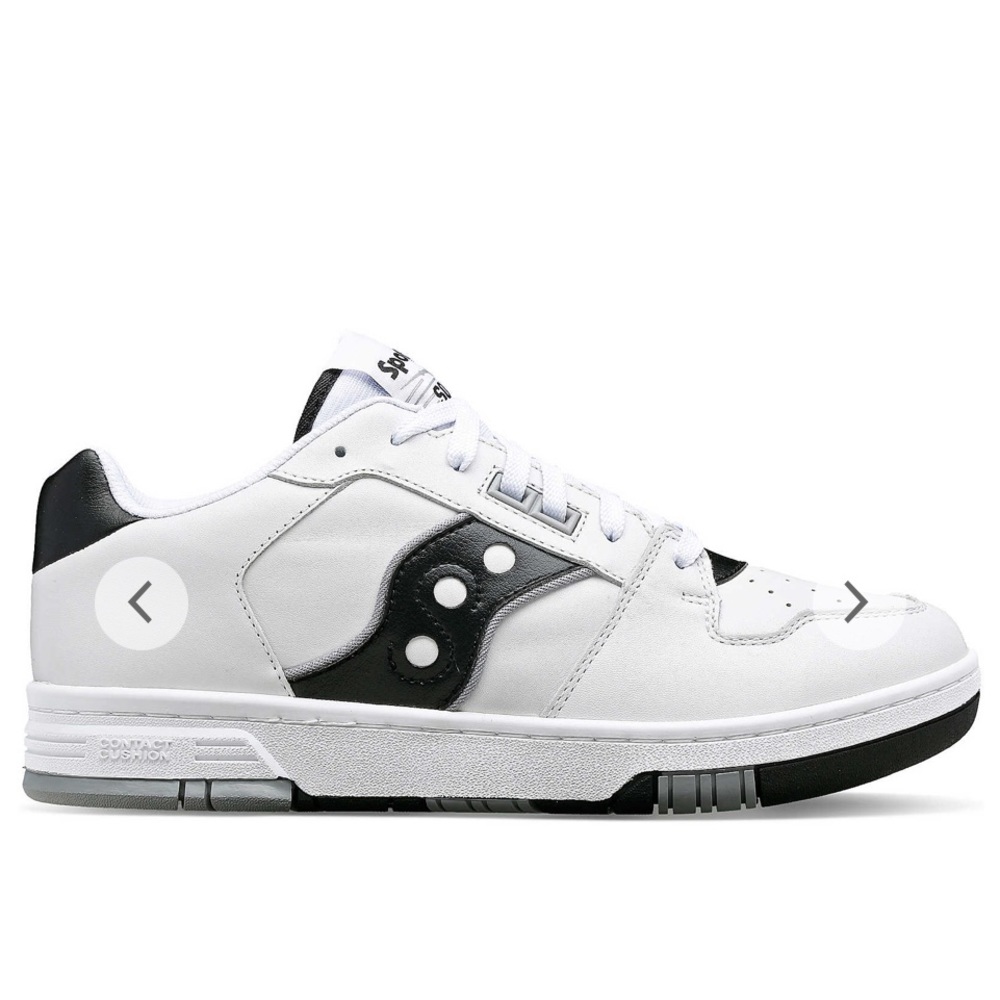 Mens saucony sonic low white and black